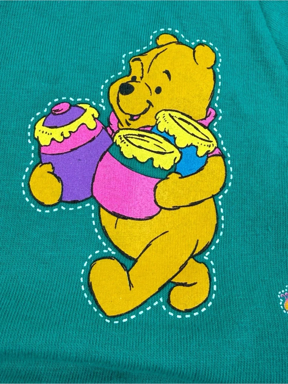 Vintage Disney Store Winnie the Pooh Piglet Green Swing Top Size 8/10